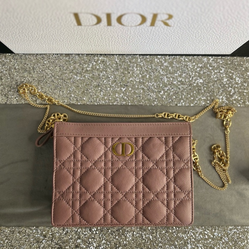 Christian Dior Caro Pouch/Cross Body/WOC Peony Pink - Picture 5 of 14